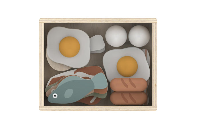 The Decorators: Set jucarii peste & carne, Play, mesteacan, multicolor, 19x15x7 cm