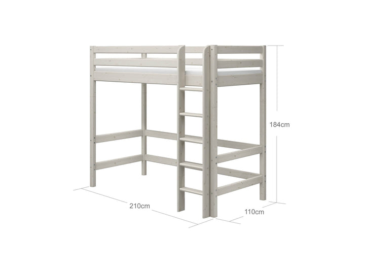 The Decorators: Pat inaltime 184 cm cu scara dreapta Flexa Classic 90/140x200 cm