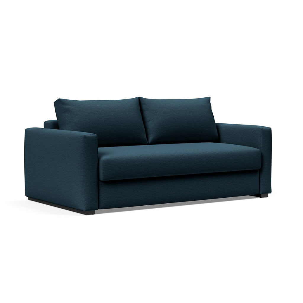 The Decorators: Canapea extensibila cu cotiere Cosial Argus Navy Blue 180x195cm