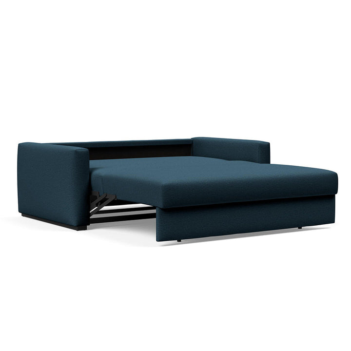 The Decorators: Canapea extensibila cu cotiere Cosial Argus Navy Blue 180x195cm