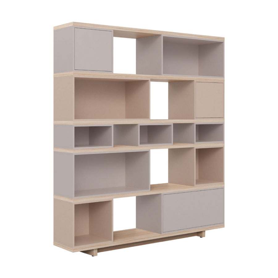 The Decorators: Biblioteca VOX Balance Cava bej - Gri bej 138x32x170 cm