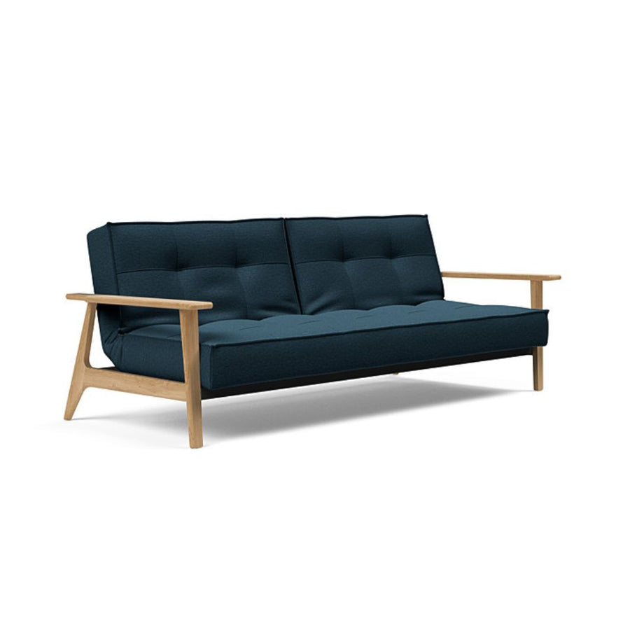 The Decorators: Canapea extensibila Splitback Frej Oak Argus Navy Blue 115x210cm