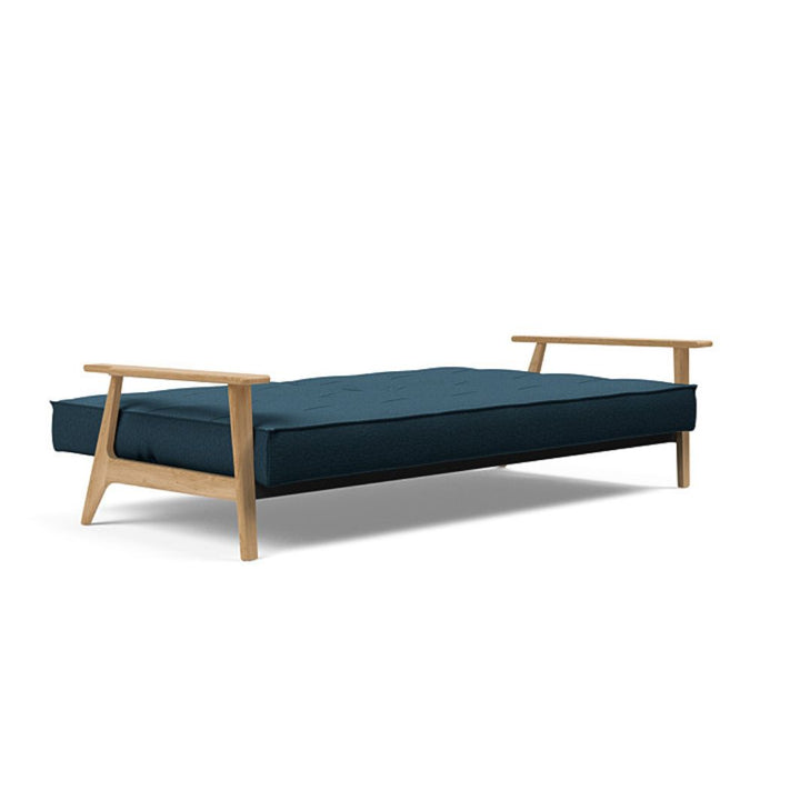 The Decorators: Canapea extensibila Splitback Frej Oak Argus Navy Blue 115x210cm