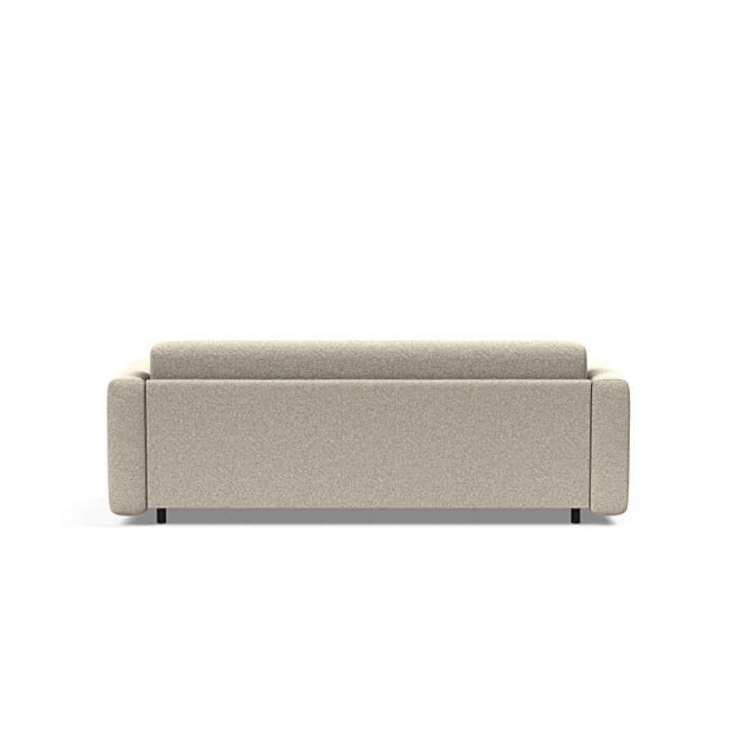 The Decorators: Canapea extensibila Killian Bouclé Beige, saltea Dual Mattress 140x195 cm