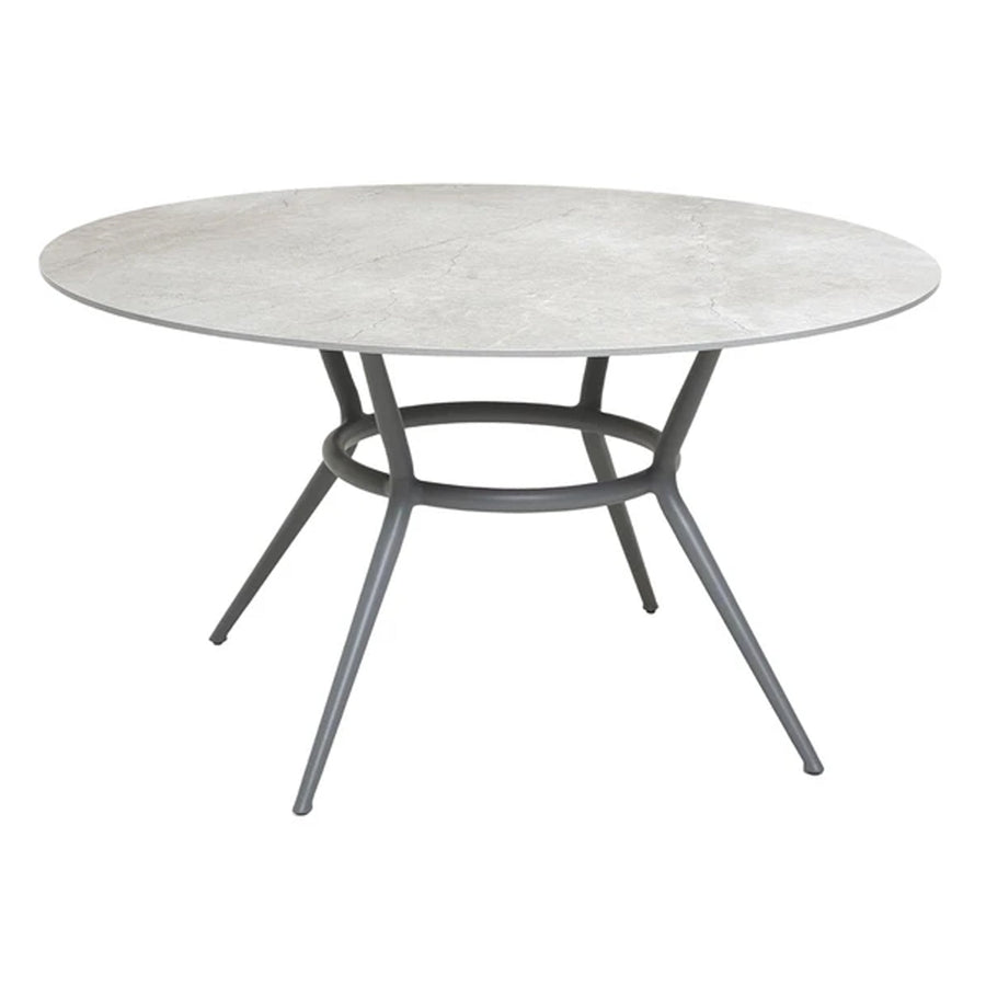 The Decorators: Masa de exterior rotunda Cane-line Joy Light Grey/Fossil Grey