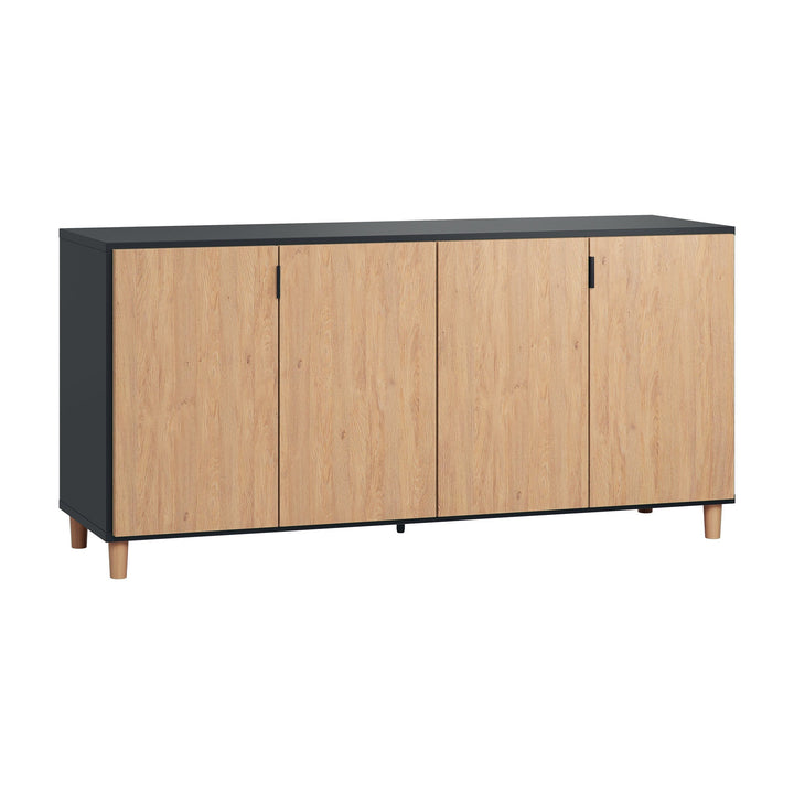 The Decorators: Bufet VOX Simple 45x160x68,5 cm, negru/stejar