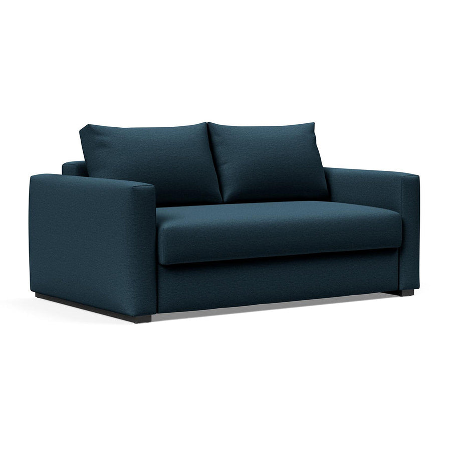 The Decorators: Canapea extensibila cu cotiere Cosial Argus Navy Blue 140x195cm