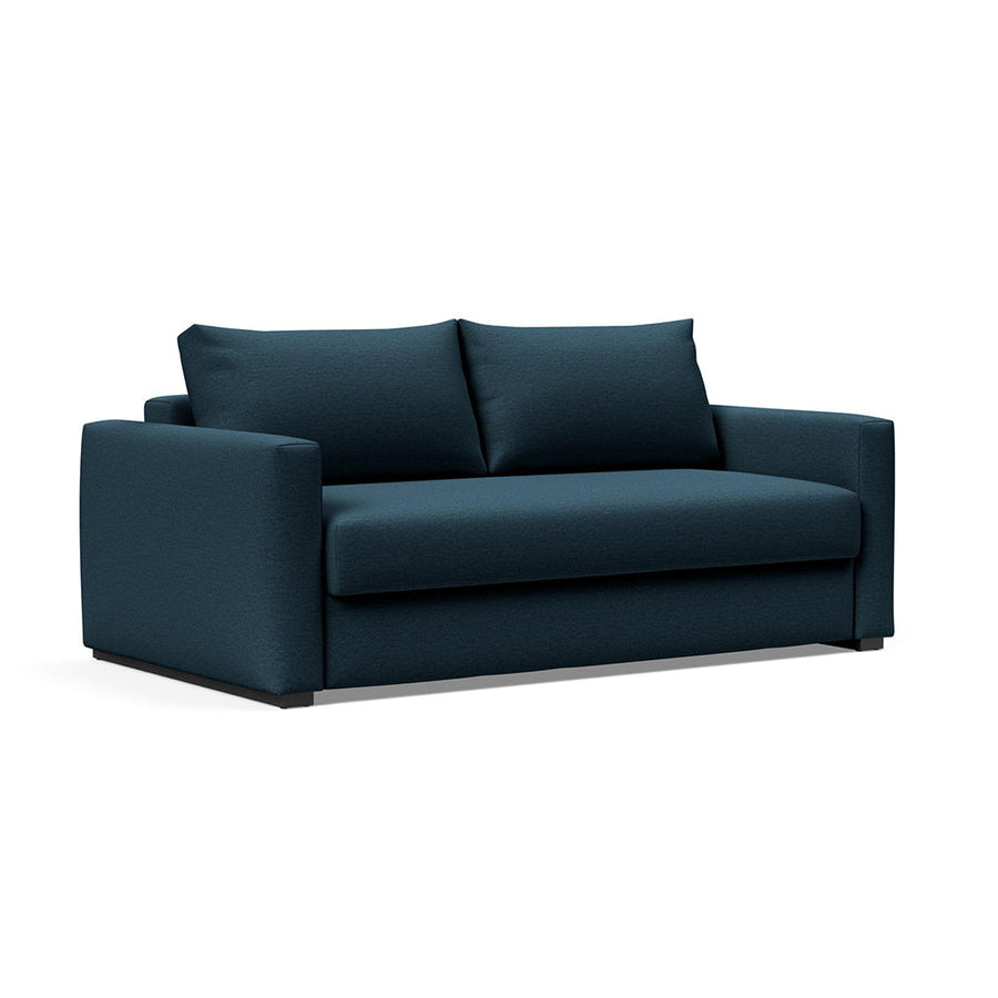 The Decorators: Canapea extensibila cu cotiere Cosial Argus Navy Blue 160x195cm