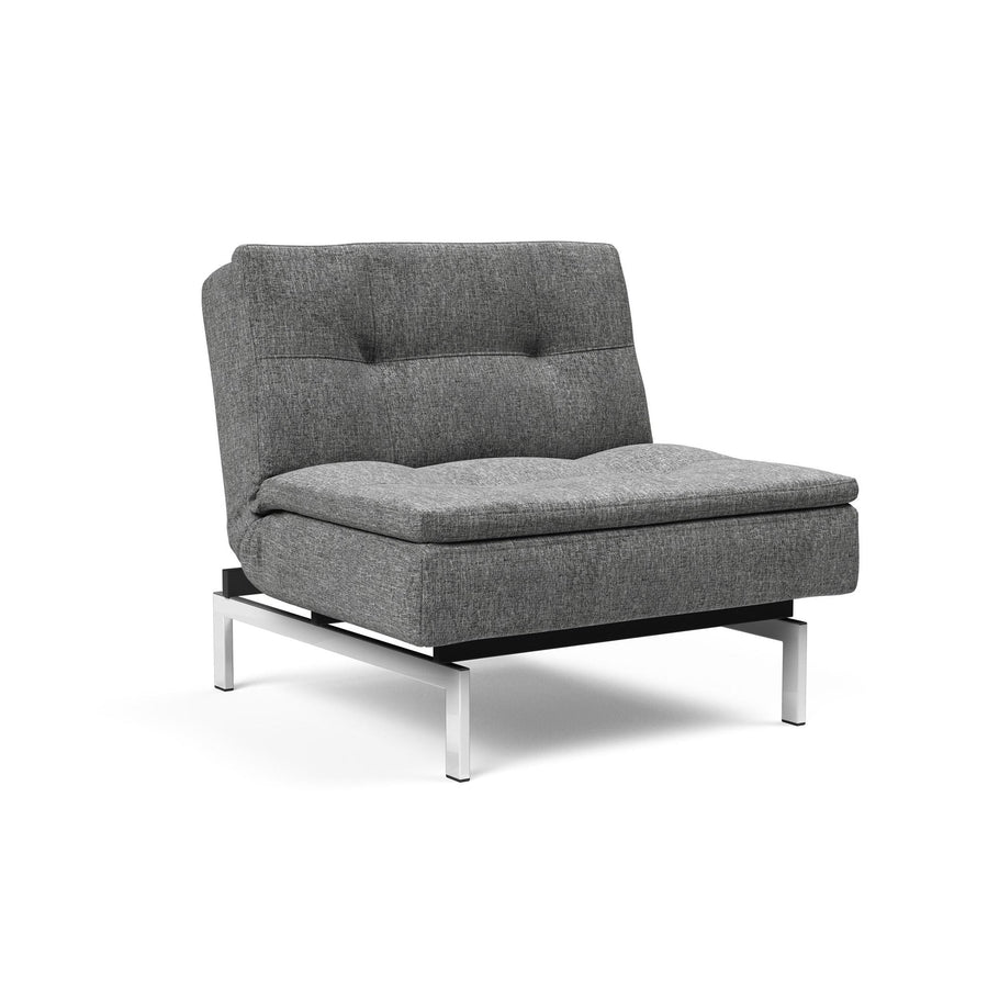 The Decorators: Fotoliu recliner Dublexo Chrome Twist Charcoal 115x90cm