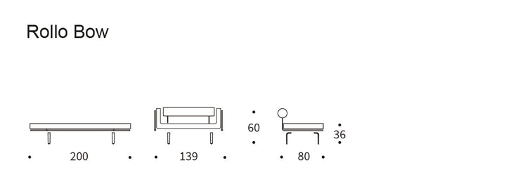 The Decorators: Canapea pat Rollo Bow Elegance Green, saltea cu arcuri impachetate 80x200 cm