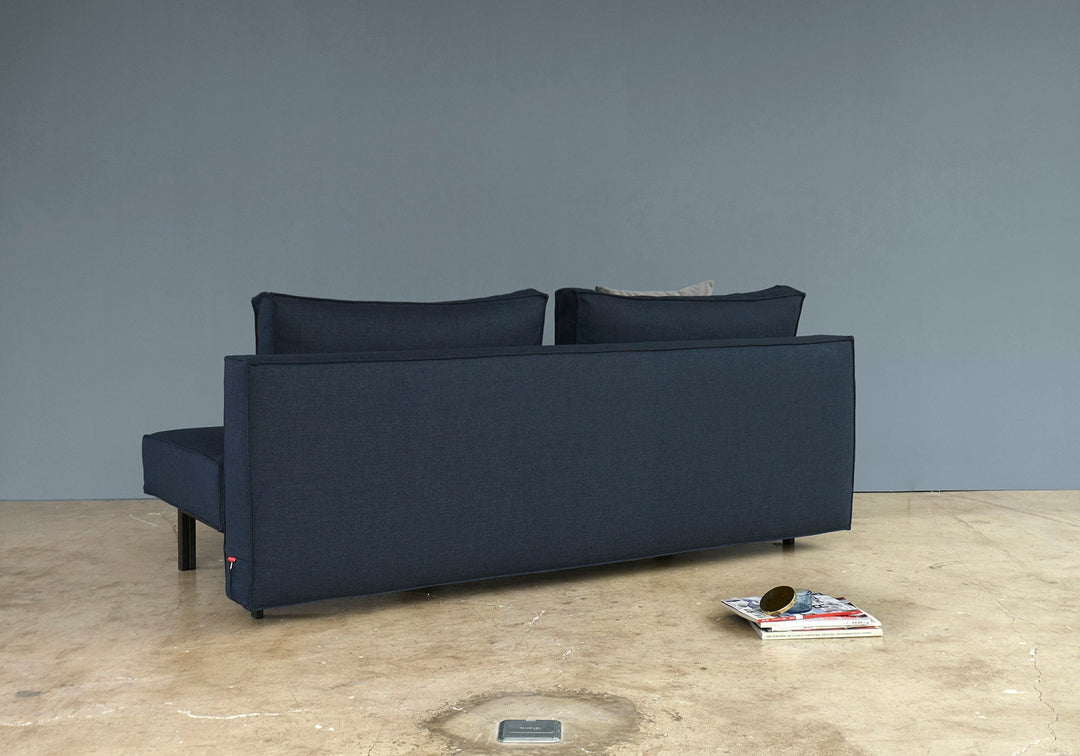 The Decorators: Canapea extensibila Sly Mixed Dance Blue 140x200 cm