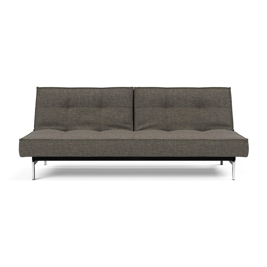 The Decorators: Canapea extensibila Splitback Chrome Flashtex Dark Grey 115x210cm