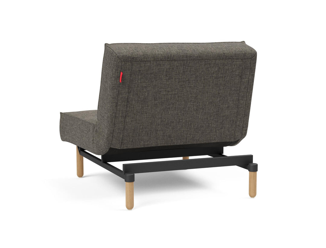 The Decorators: Fotoliu recliner Splitback Stem Flashtex Dark Grey 115x90cm