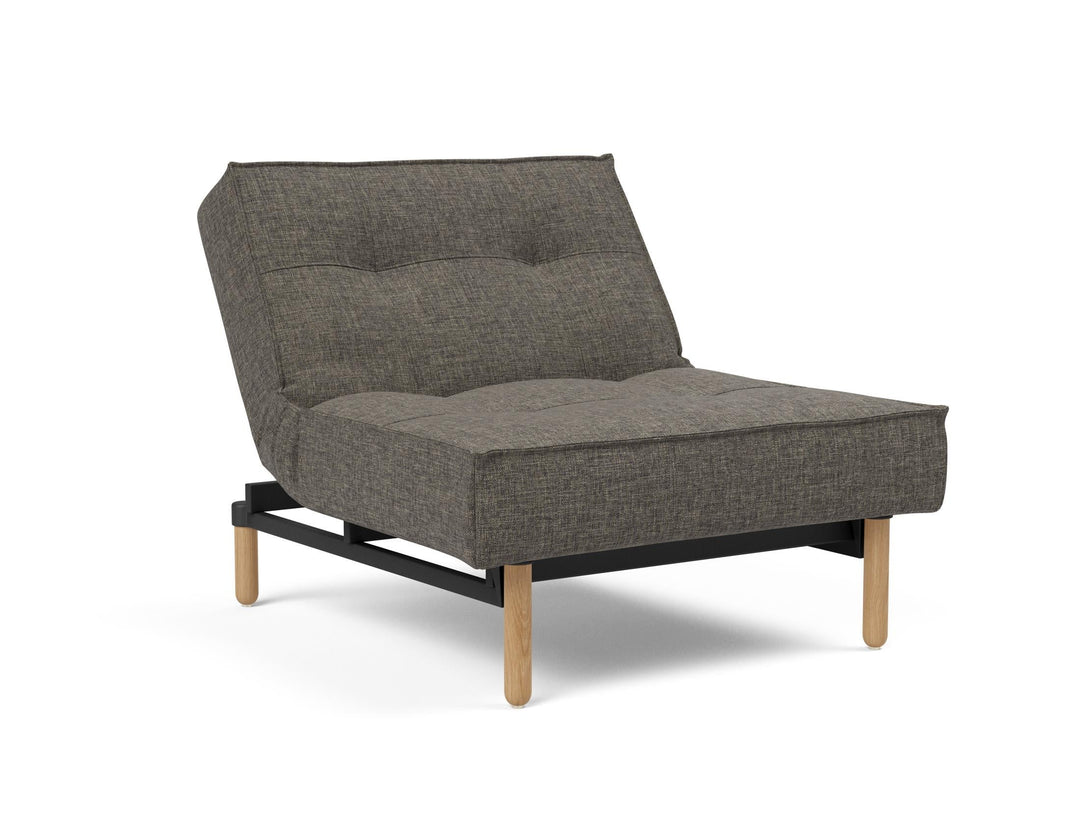 The Decorators: Fotoliu recliner Splitback Stem Flashtex Dark Grey 115x90cm