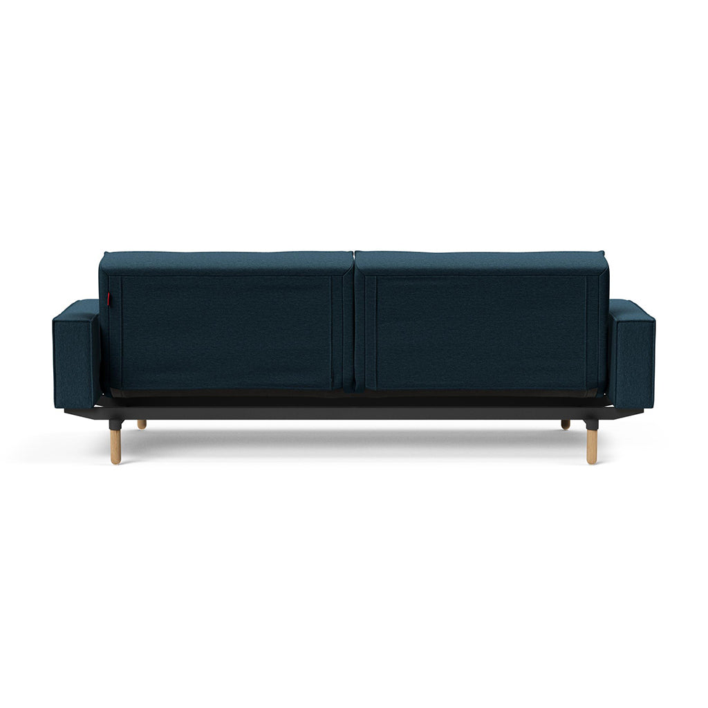 The Decorators: Canapea extensibila cu brate Splitback Stem Argus Navy Blue 115x210cm