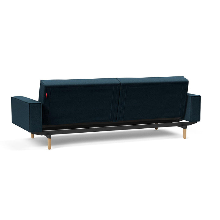 The Decorators: Canapea extensibila cu brate Splitback Stem Argus Navy Blue 115x210cm