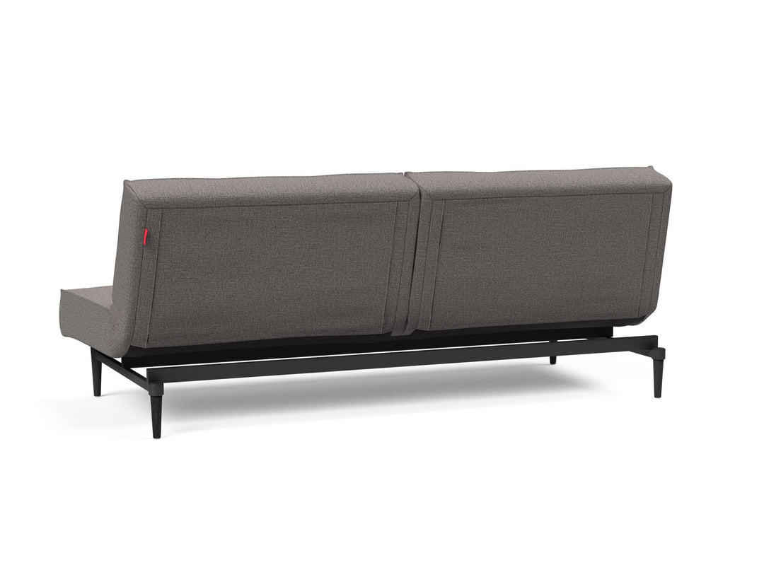 The Decorators: Canapea extensibila Splitback Styletto Black Wood Mixed Dance Grey 115x210cm