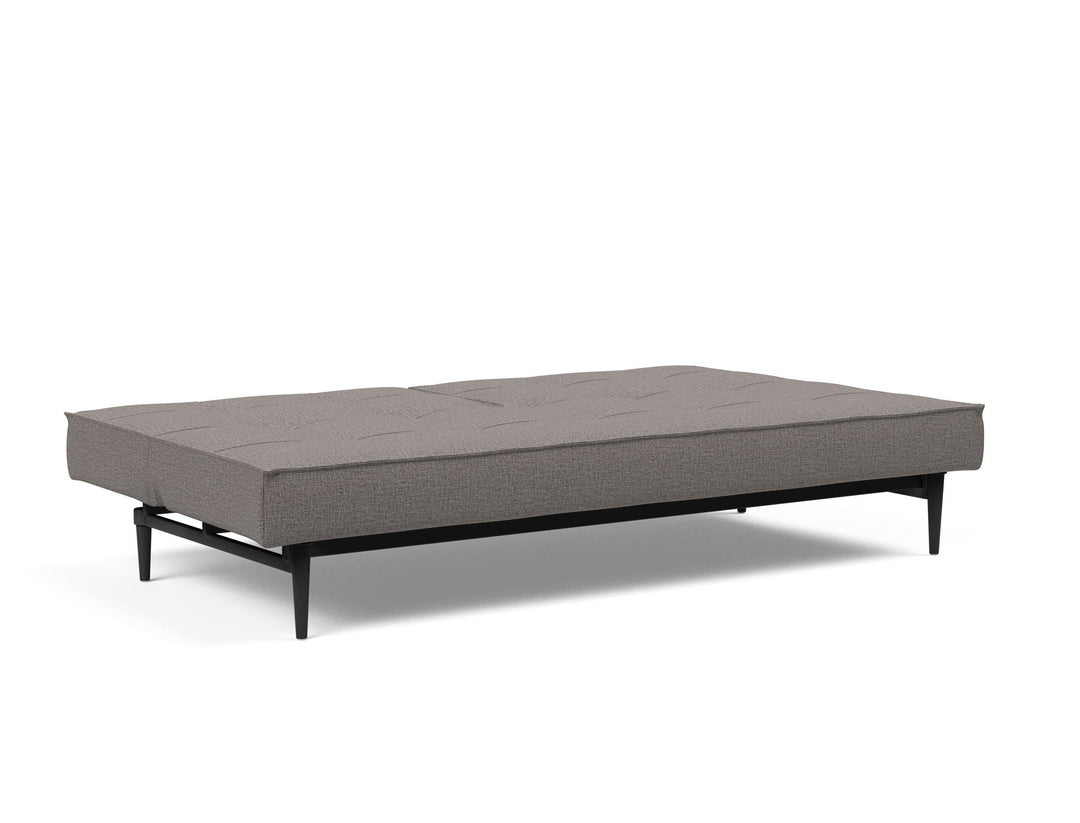 The Decorators: Canapea extensibila Splitback Styletto Black Wood Mixed Dance Grey 115x210cm