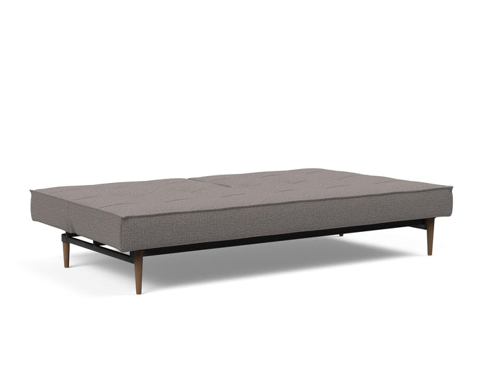 The Decorators: Canapea extensibila Splitback Styletto Dark Wood Mixed Dance Grey 115x210cm