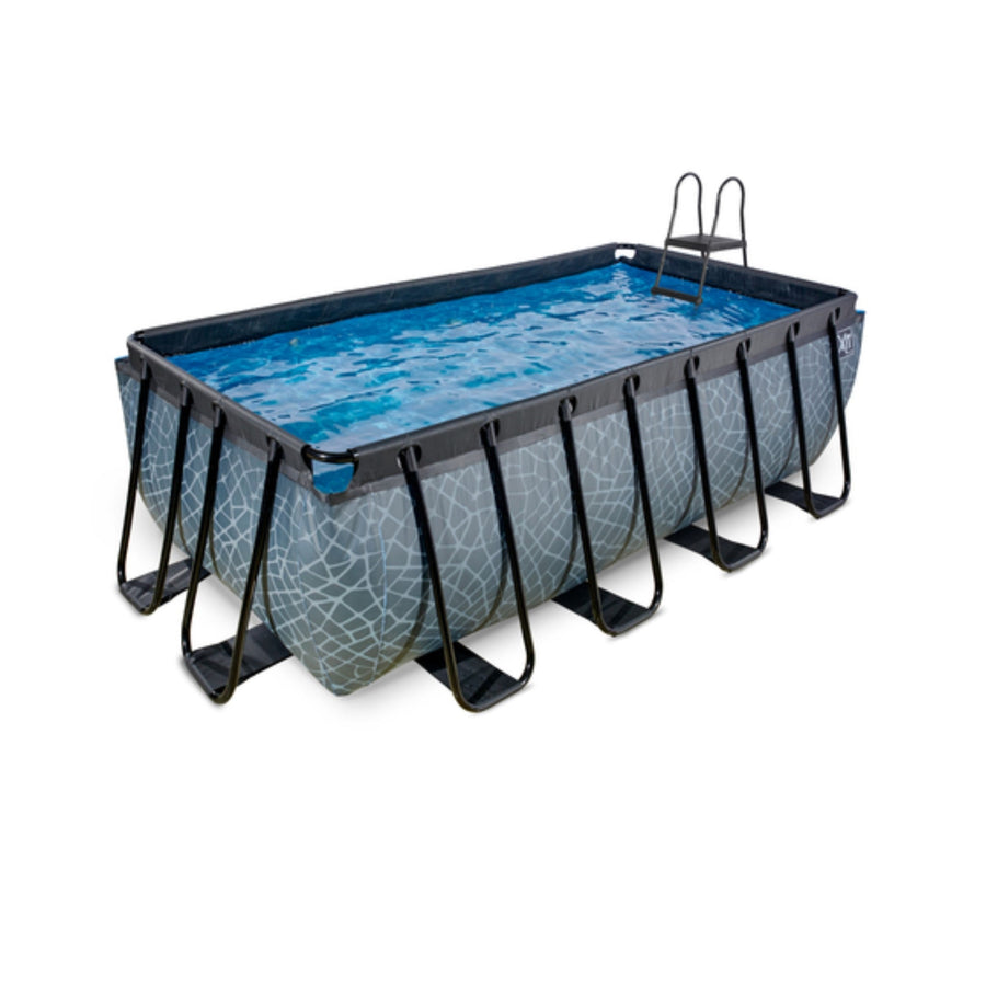 The Decorators: Piscina dreptunghiulara cu pompa filtrare nisip EXIT Frame Pool inaltime 122cm